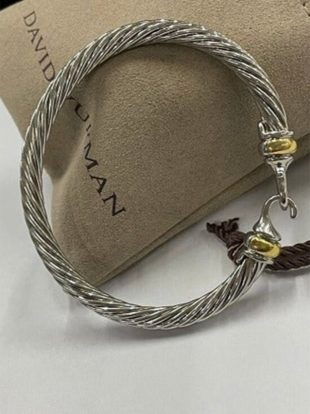 David Yurman DY 5mm Sterling Silver Buckle Bracelet